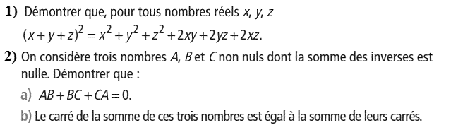 Activités algébriques: Exercice 55