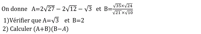 Activités numériques II: Exercice 20