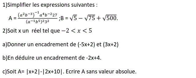 Activités numériques II: Exercice 12