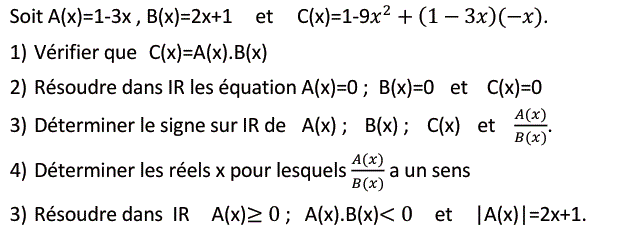 Equations et inéquations: Exercice 65