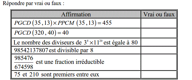 QCM: Exercice 43