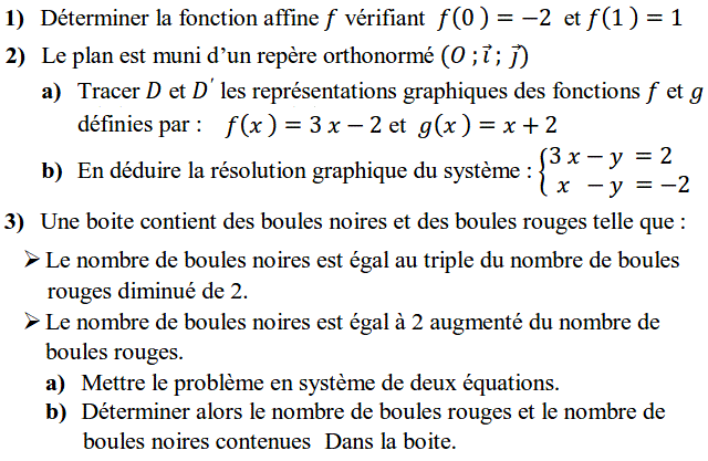 Système de deux équations: Exercice 49