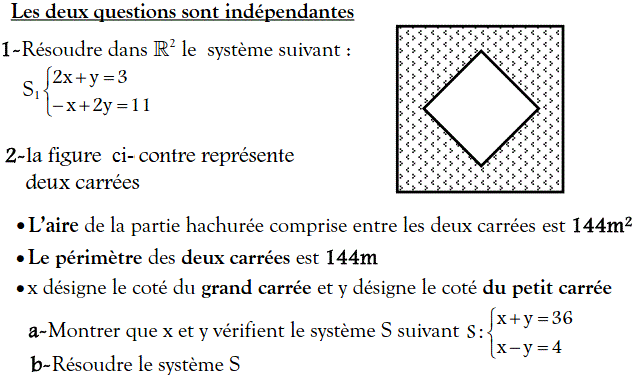 Système de deux équations: Exercice 23