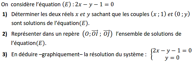 Système de deux équations: Exercice 7