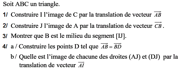 Vecteurs et translations: Exercice 64