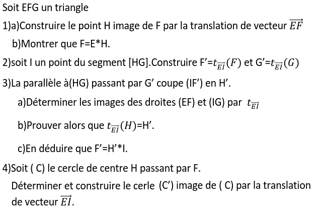 Vecteurs et translations: Exercice 80