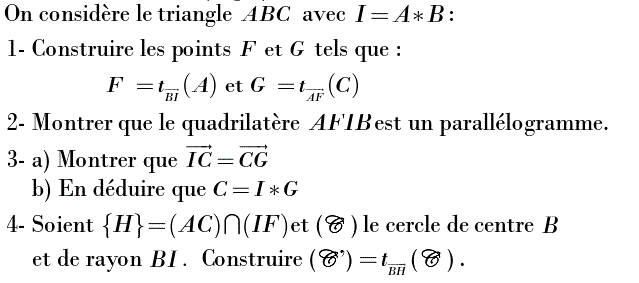 Vecteurs et translations: Exercice 58