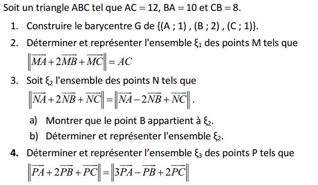 Barycentre: Exercice 24