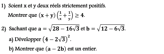 Calcul dans IR: Exercice 33