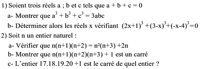 Calcul dans IR: Exercice 43