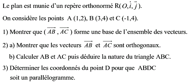 Calcul vectoriel: Exercice 21