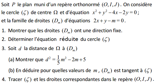 Géométrie analytique: Exercice 66