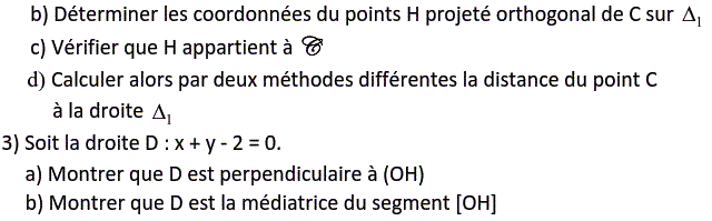 Géométrie analytique: Exercice 50