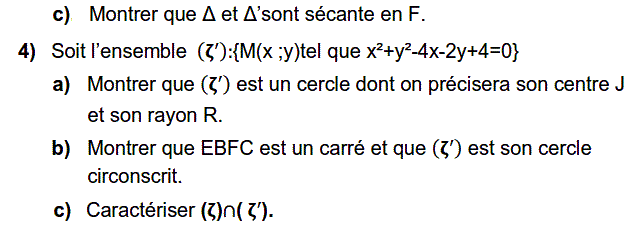 Géométrie analytique: Exercice 69