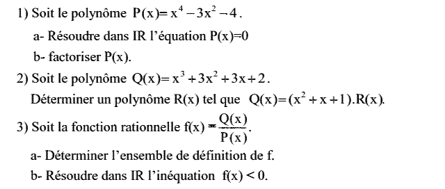 Notion de polynômes: Exercice 37