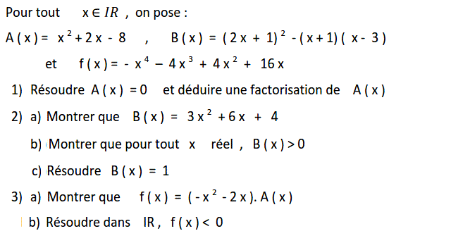 Notion de polynômes: Exercice 38