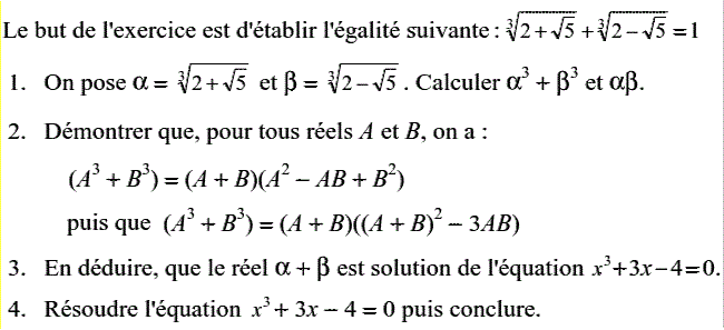 Notion de polynômes: Exercice 21