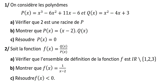 Notion de polynômes: Exercice 16