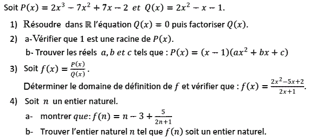 Notion de polynômes: Exercice 30