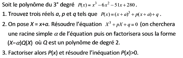 Notion de polynômes: Exercice 26