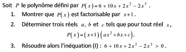 Notion de polynômes: Exercice 12