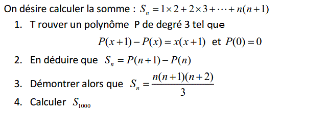 Notion de polynômes: Exercice 19