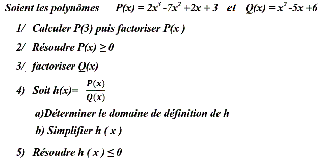 Notion de polynômes: Exercice 32