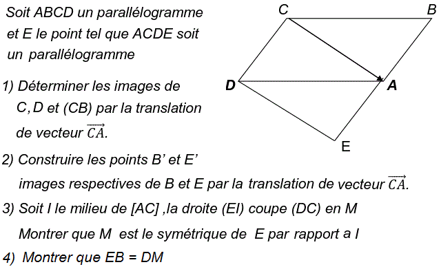 Translations: Exercice 37