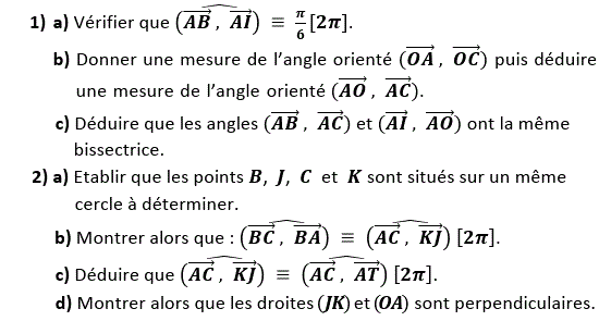 Angles orientés: Exercice 66