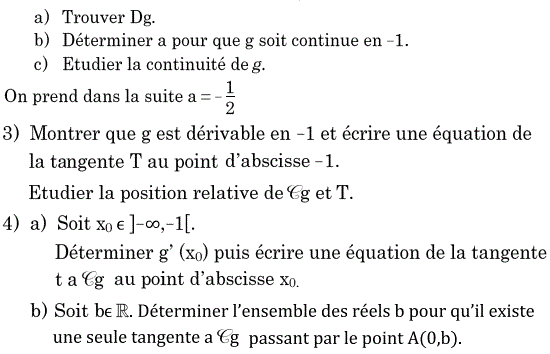 Dérivabilité: Exercice 61