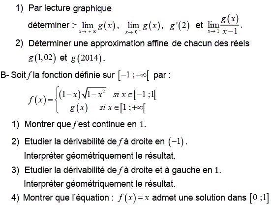 Dérivabilité: Exercice 17