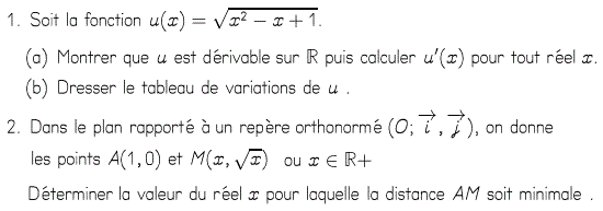 Dérivabilité: Exercice 46