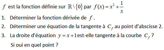 Dérivabilité: Exercice 24