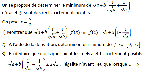 Dérivabilité: Exercice 35