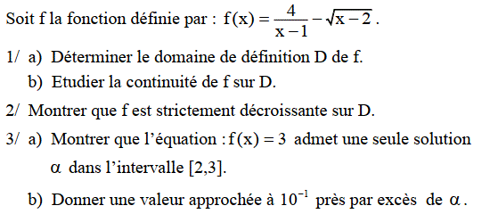 Limites et continuité: Exercice 51