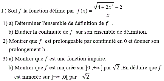 Limites et continuité: Exercice 57