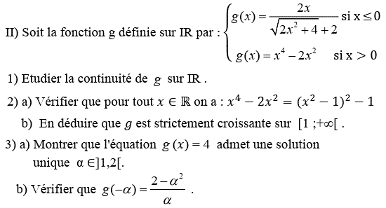 Limites et continuité: Exercice 57