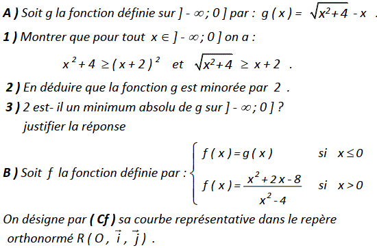 Limites et continuité: Exercice 110