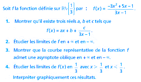 Limites et continuité: Exercice 91