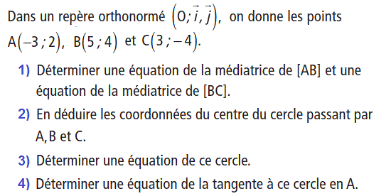 Produit scalaire dans le plan: Exercice 34