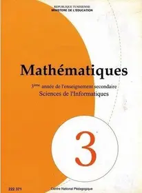 manuel de mathématiques 3ème informatique Tunisie