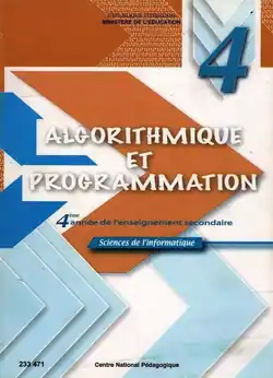 manuel scolaire Algorithme et programmation pour les élèves du 4ème sciences de l'informatique