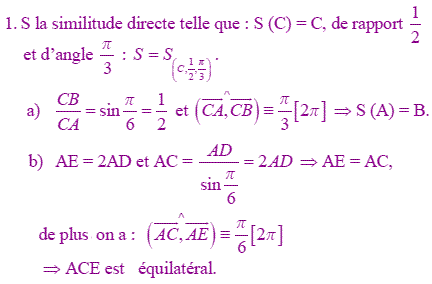 solution Sesion controle 2009 4M (Bac Tunisien) (image1)