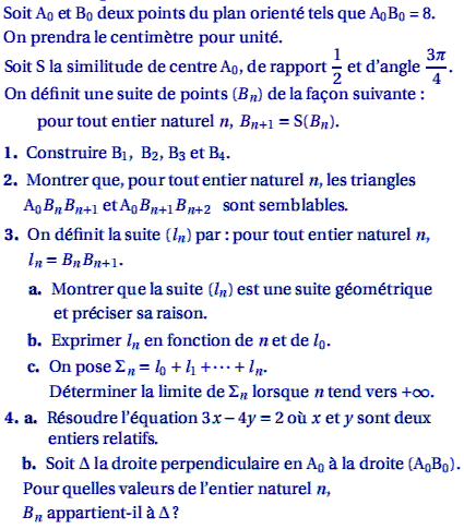 exercice Amerique du sud 2004 - similitude directe  (image1)